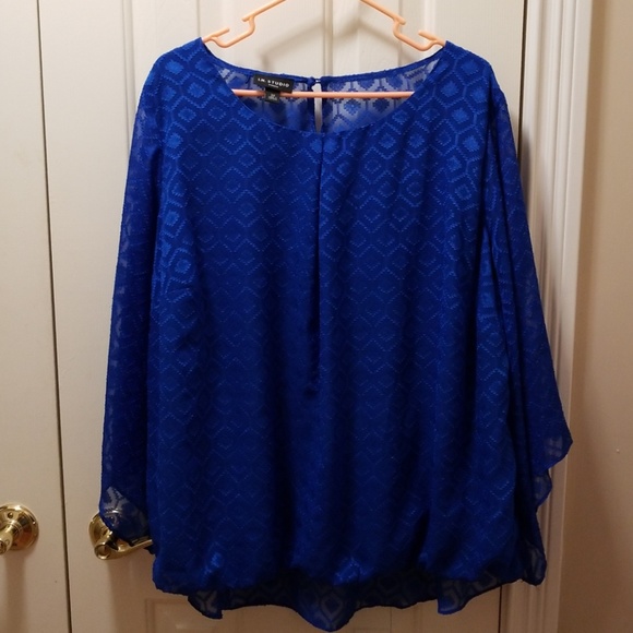 I.N. Studio Tops - I.N. Studio royal blue blouse sz 3X
